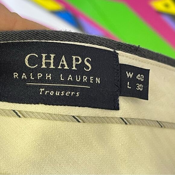 NWT, Chaps by Ralph Lauren Pleated Trousers. Size 40x30. - Picture 8 of 10